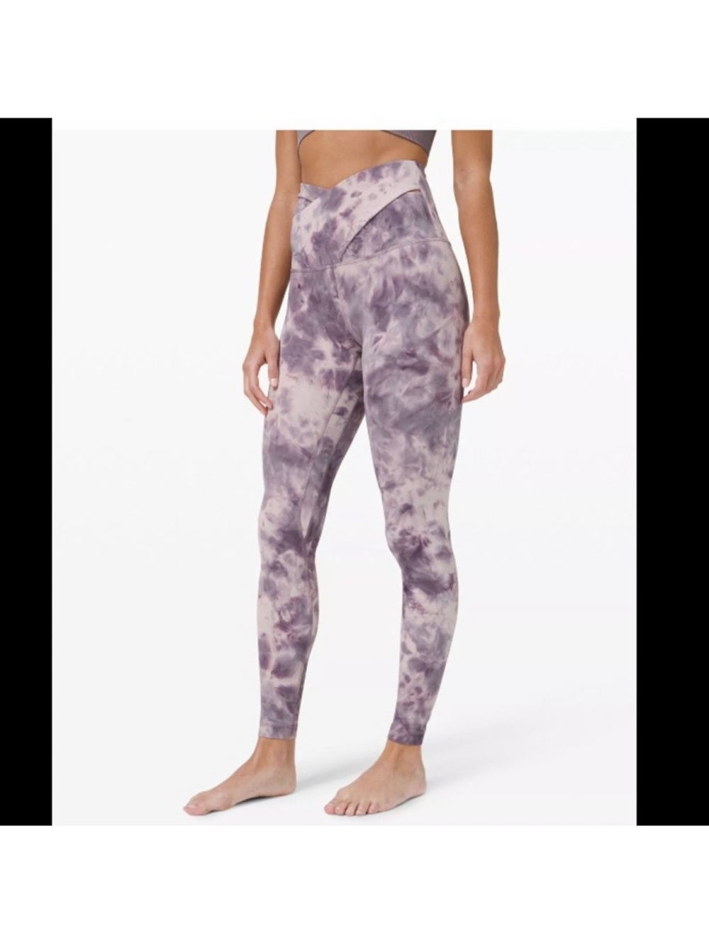 Authentic lululemon Tie-Dye Leggings in Purple and Cream size 4